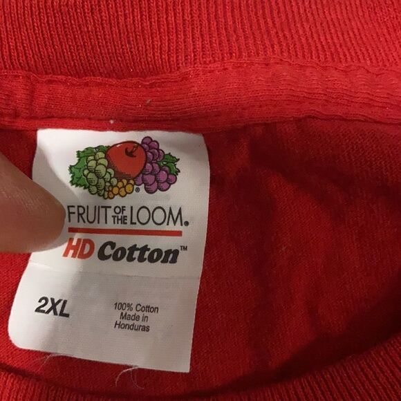VTG Fruit of the loom freedom Tee size 2XL red - Picture 3 of 5